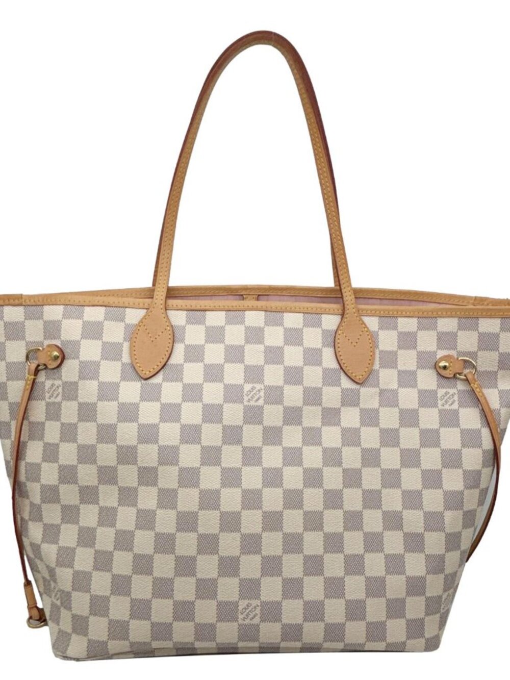 Louis Vuitton Neverfull MM Damier Azur Tote Bag White